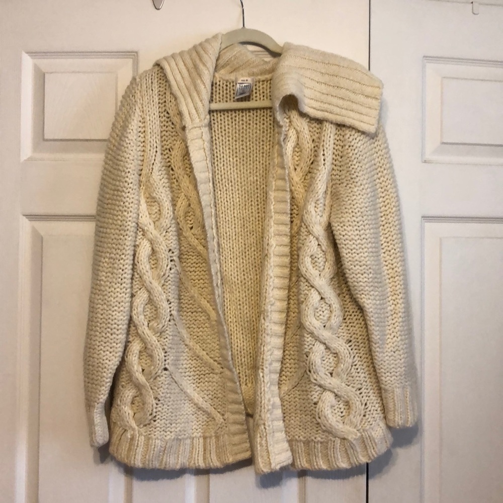 Old navy cream woven cardigan